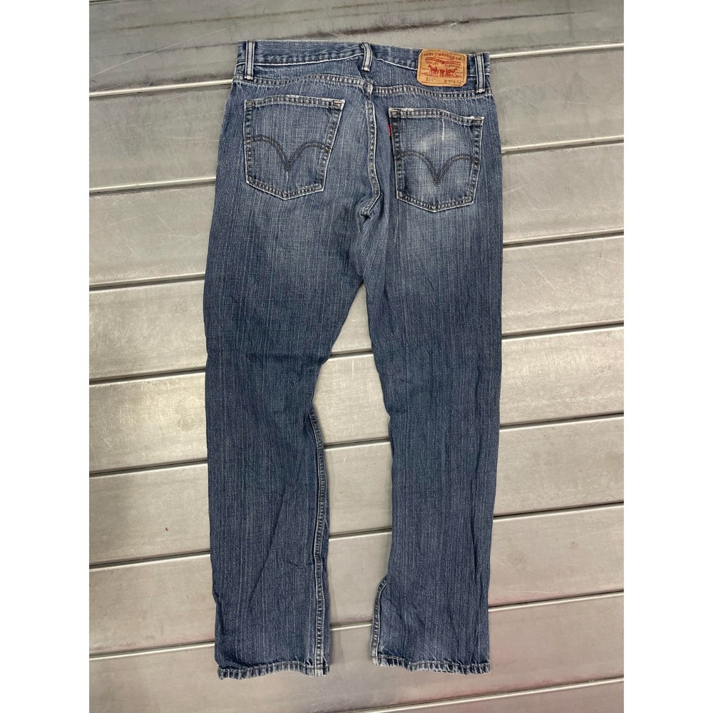 VTG Levis 514 Jeans Mens 31X32 Blue Medium Wash Denim Slim Straight 100% Cotton - Picture 11 of 16